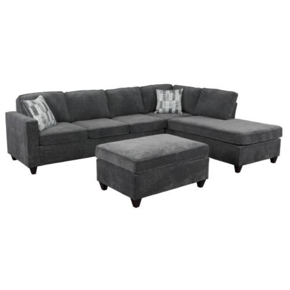 Coaster Furniture Mccord 509347 Upholstered Track Arm Sectional Sofa - Dark Grey IMAGE 1